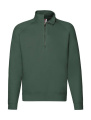 Premium sweatshirt med dragkedja, flaskgrön