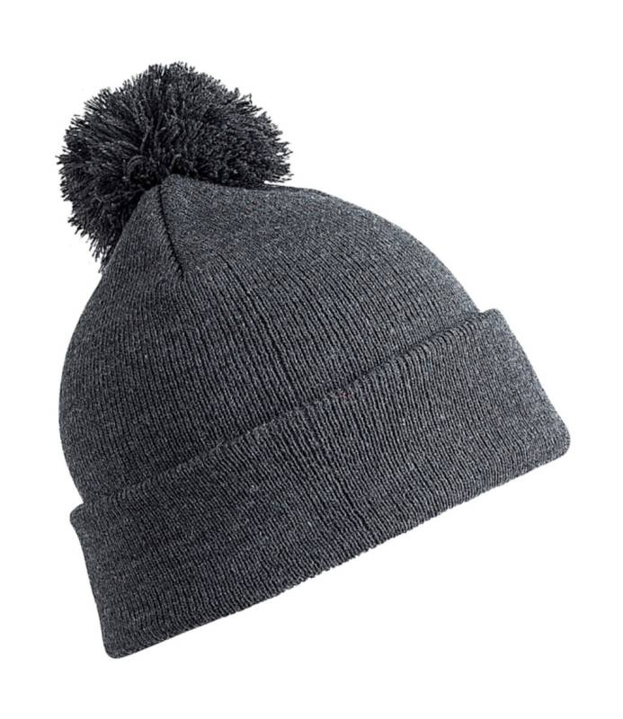 Junior Pom Pom-mössa, grå – Result Winter Essentials (1)
