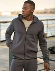 Atletisk huvad tröja med dragkedja, Bläck