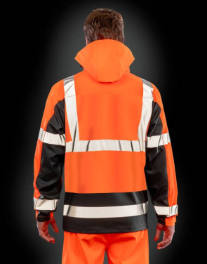 Kraftig Prism PU-säker/torr jacka, Fluorescerande orange/svart – Result Recycled (3)