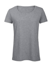 Triblend/dam-T-shirt, Ljusgrå ljung