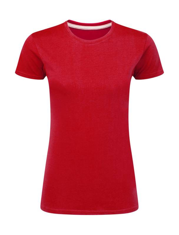 Signature Tagless T-shirt Dam, röd – SG Signature (1)