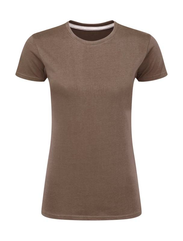 Signature Tagless T-shirt Dam, Djup taupe – SG Signature (1)