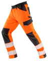 Återvunna stretchiga säkerhetsbyxor, fluorescerande orange, Fluororange