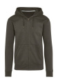 Signature Tagless Hooded Full Dragkedja Unisex, kolgrå, Kol