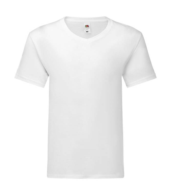Ikonisk 150 V-ringad T-shirt, vit – Fruit of the Loom (1)