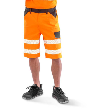 Återvunna stretchiga säkerhetsshorts, fluorescerande orange – Result (2)