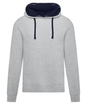 Originals Kontrast Hooded Sweat Herr, ljus Oxfordgrå/marinblå