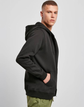Tung dragkedja med huva, kolgrå – Build Your Brand (4)