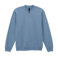 Softstyle Mellanvikt Fleece Vuxen 1/4 Dragkedja, Stenblå