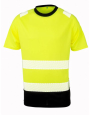 Återvunnen säkerhets-T-shirt, Fluorescerande gul