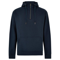 Hoodie med dragkedja och normal passform, marinblå