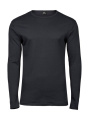 Herr LS Interlock T-shirt, mörkgrå