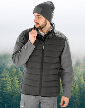 Återvunnen vadderad bodywarmer, svart – Result Core (3)