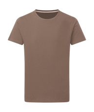 Signature Tagless T-shirt Herr, Djup taupe