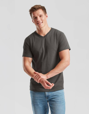 Värdelätt V-ringad T-shirt, vit – Fruit of the Loom (2)