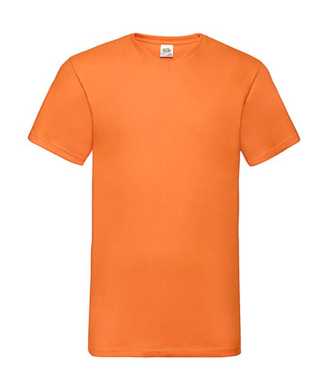 Värdelätt V-ringad T-shirt, orange – Fruit of the Loom (1)