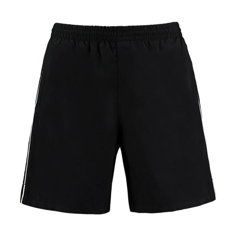 Träningsshorts med klassisk passform, svart/vit – Kustom Kit (1)