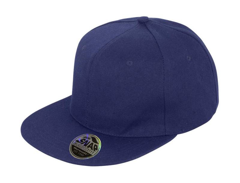 Bronx Original Flat Peak Snap Back-keps, marinblå – Result Headwear (1)