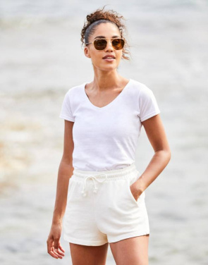 Ikonisk 150-tals V-ringad T-shirt för damer, vit – Fruit of the Loom (2)