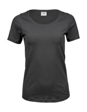 Stretchig t-shirt för damer, mörkgrå