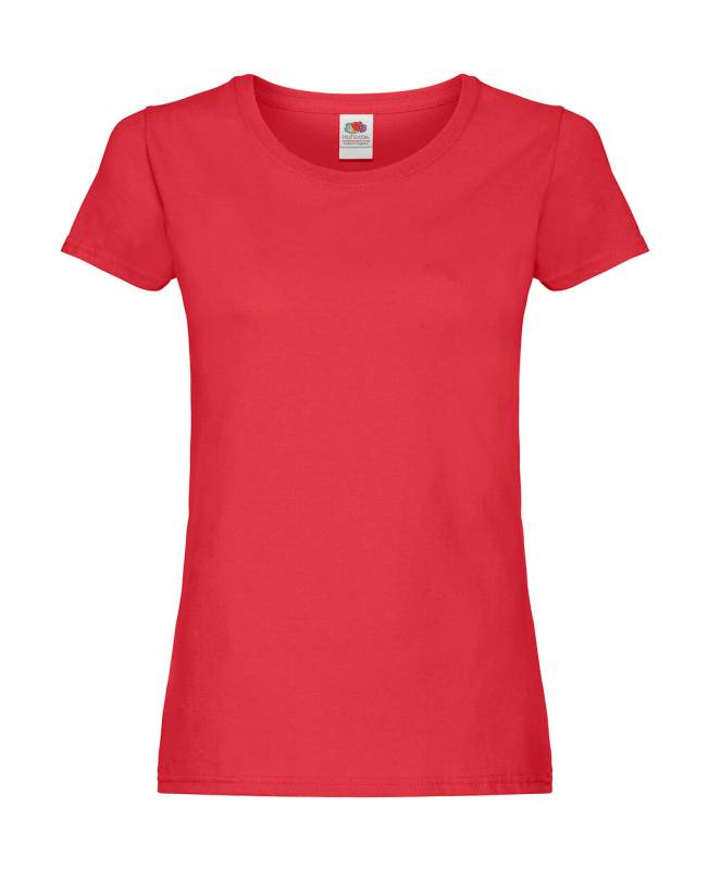 Dam Original T-shirt, röd – Fruit of the Loom (1)