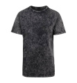 Syratvättad t-shirt, Mörkgrå Vit