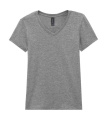 Softstyle Dam V-ringad T-shirt, Sportgrå