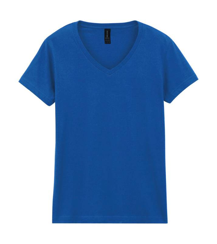 Softstyle Dam V-ringad T-shirt, kungsblå – Gildan (1)