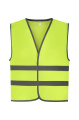 Barnväst med reflekterande kant och fluorescerande mönster, fluorescerande gul, Fluo Gul