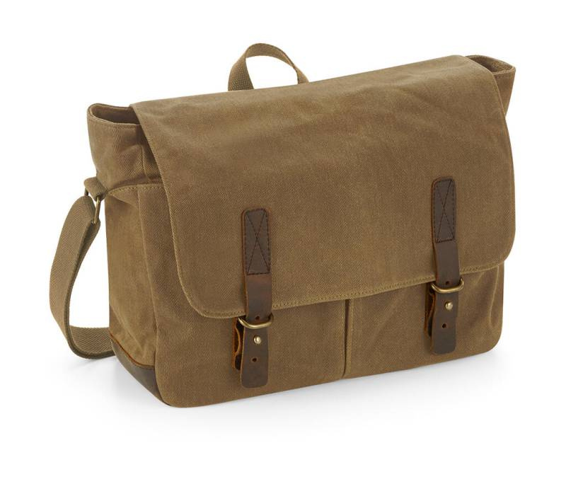 Heritage vaxad canvas budbärare, Ökensand – Quadra (1)