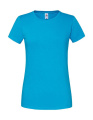 Dam Iconic 195 Ringspun Premium T-shirt, Azurblå