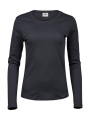 Dam LS Interlock T-shirt, mörkgrå