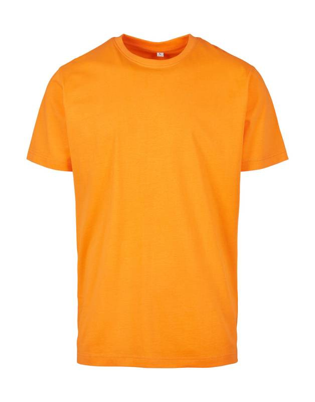 T-shirt med rund halsringning, Paradisorange – Build Your Brand (1)
