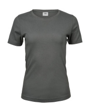 Dam Interlock T-shirt, Pulvergrå