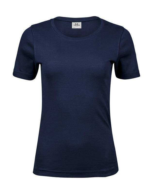 Dam Interlock T-shirt, marinblå – Tee Jays (1)