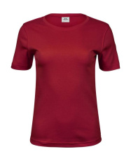Dam Interlock T-shirt, Djupröd