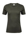 Dam Interlock T-shirt, Djupgrön