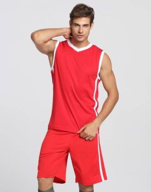 Snabbtorkande basketshorts för män, vit/svart – Spiro (4)