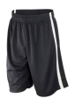 Snabbtorkande basketshorts för män, svart/vit