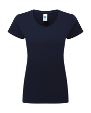Autentisk klassisk T-shirt för damer, fransk marinblå