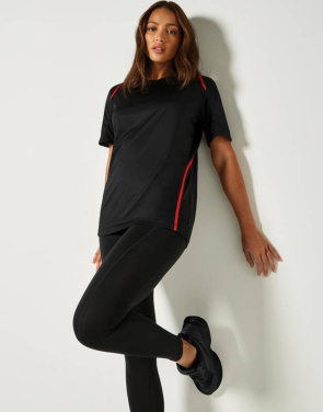 Cooltex® kontrasterande t-shirt med normal passform, svart/svart – Kustom Kit (3)
