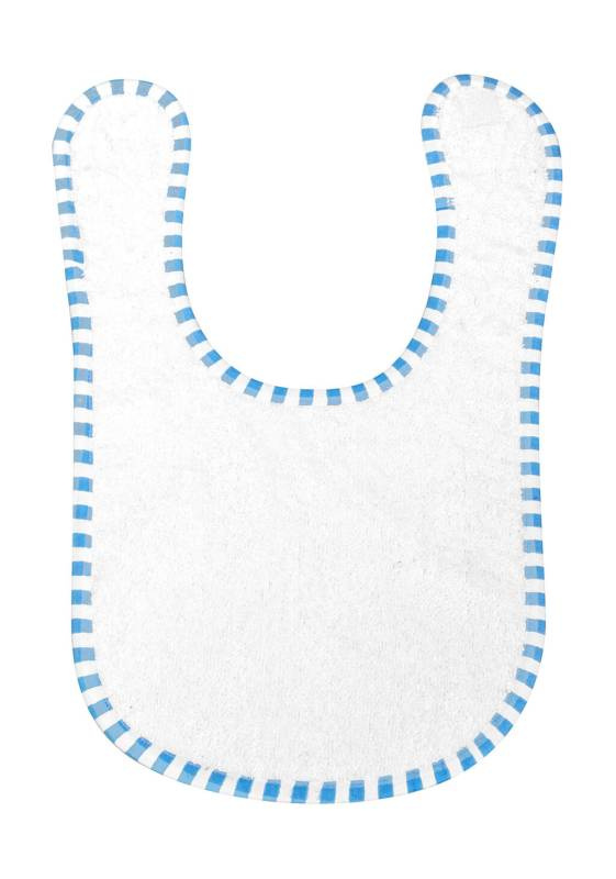 Arno Babyhaklapp, Vit/Babyblå – SG Accessories - TOWELS (1)