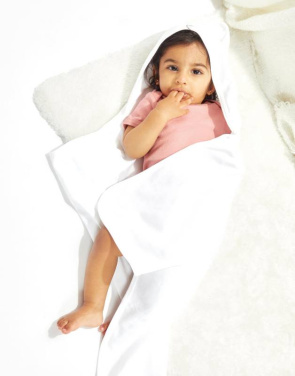 Babyfilt med huva, Vit/Vit ekologisk – Babybugz (3)