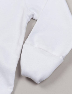 Babynöjesoverall med skrapvantar, vit – Babybugz (4)