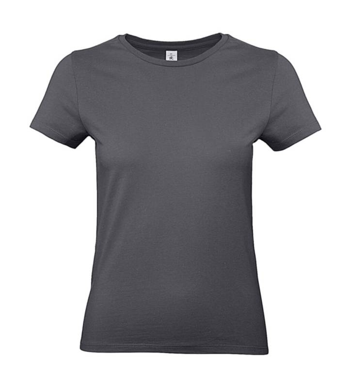 #E190 /dam T-shirt, mörkgrå – B&C (1)