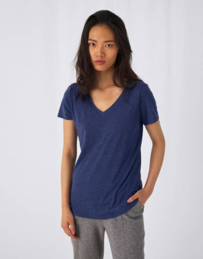 V Triblend/dam-T-shirt, melerad marinblå – B&C (3)