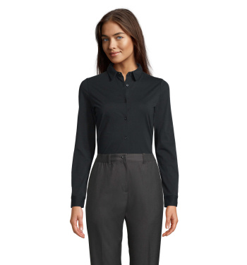 BALTHAZAR DAM SHIRT, Djupsvart, S, produktbild (3)