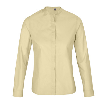 BART DAM MAO COLLAR SHIRT, Beige, S, produktbild (4)