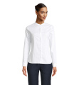 BART DAM MAO COLLAR SHIRT, Optisk vit